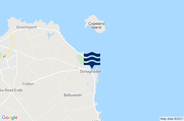Carte des horaires des marées pour Donaghadee, United Kingdom