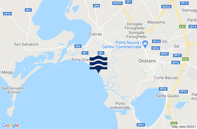 Carte des horaires des marées pour Donigala Fenugheddu, Italy