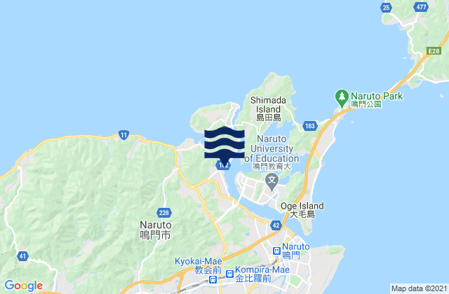 Carte des horaires des marées pour Donoura, Japan
