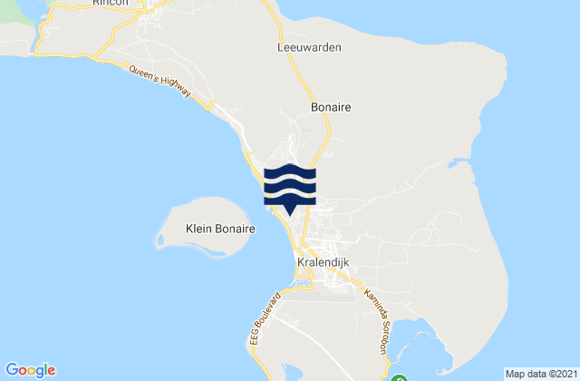 Carte des horaires des marées pour Dorp Antriol, Bonaire, Saint Eustatius and Saba 