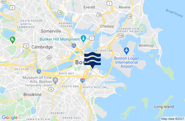 Carte des horaires des marées pour Dover St. Bridge, United States