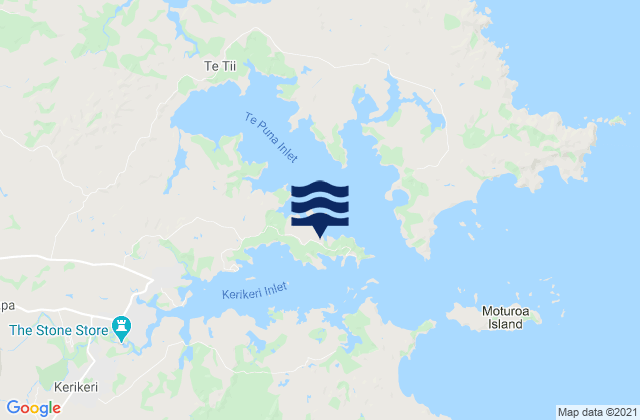 Carte des horaires des marées pour Doves Bay, New Zealand