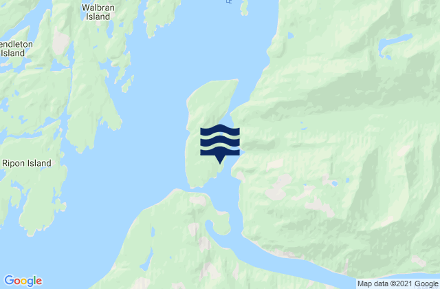 Carte des horaires des marées pour Drainey Inlet, Canada