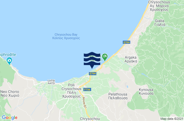 Carte des horaires des marées pour Drýmou, Cyprus