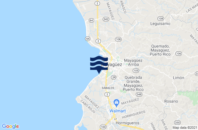 Carte des horaires des marées pour Duey Bajo Barrio, Puerto Rico