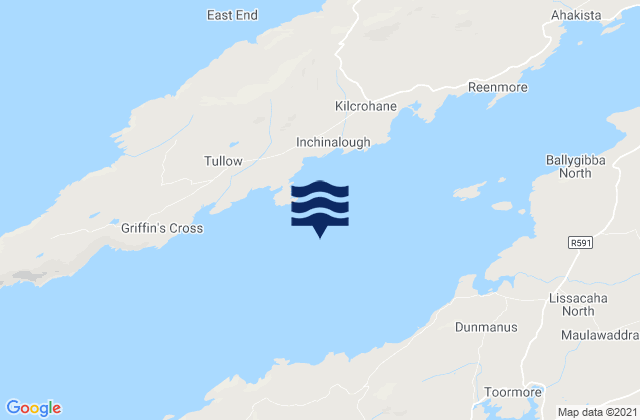 Carte des horaires des marées pour Dunmanus Bay, Ireland