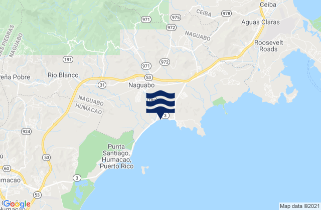 Carte des horaires des marées pour Duque, Puerto Rico