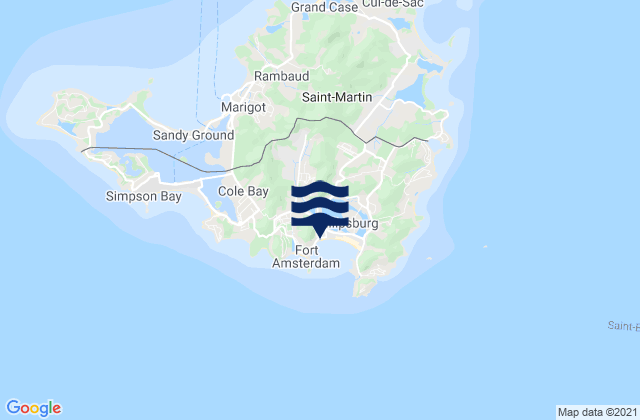 Carte des horaires des marées pour Duth Cul de Sac, U.S. Virgin Islands
