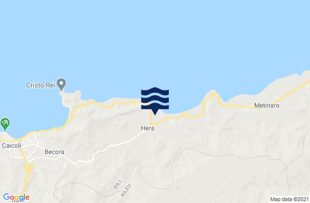Carte des horaires des marées pour Díli, Timor Leste