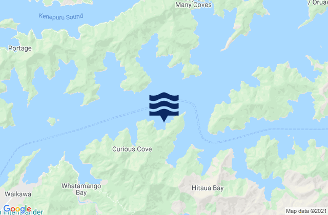 Carte des horaires des marées pour East Bay, New Zealand