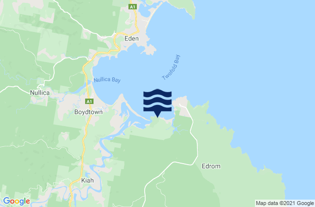 Carte des horaires des marées pour East Boyd Bay, Australia