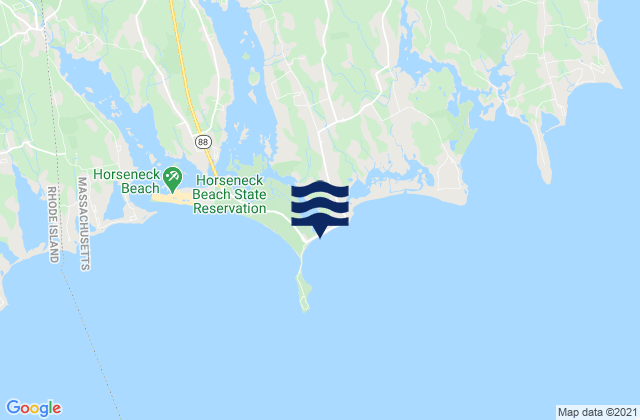 Carte des horaires des marées pour East Horseneck Beach, United States
