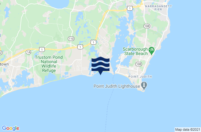 Carte des horaires des marées pour East Matunuck State Beach, United States