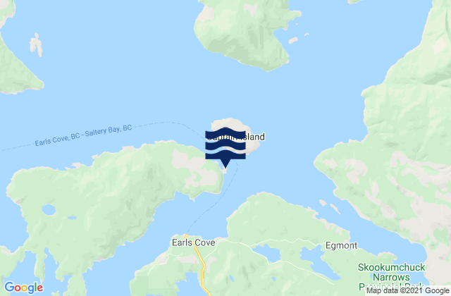 Carte des horaires des marées pour East Point Islet, Canada