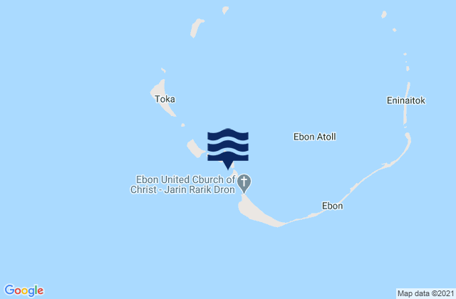 Carte des horaires des marées pour Ebon (Boston) Atoll, Kiribati