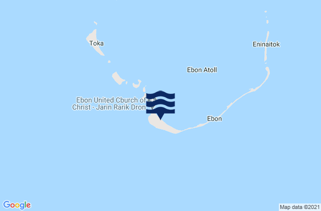 Carte des horaires des marées pour Ebon, Marshall Islands