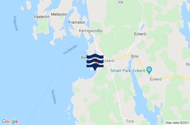 Carte des horaires des marées pour Eckerö, Aland Islands