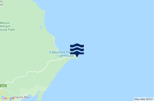 Carte des horaires des marées pour Eddystone Point Lighthouse, Australia