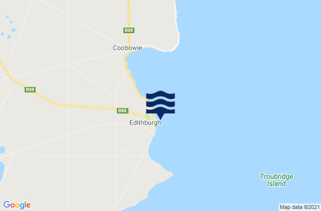 Carte des horaires des marées pour Edithburgh, Australia