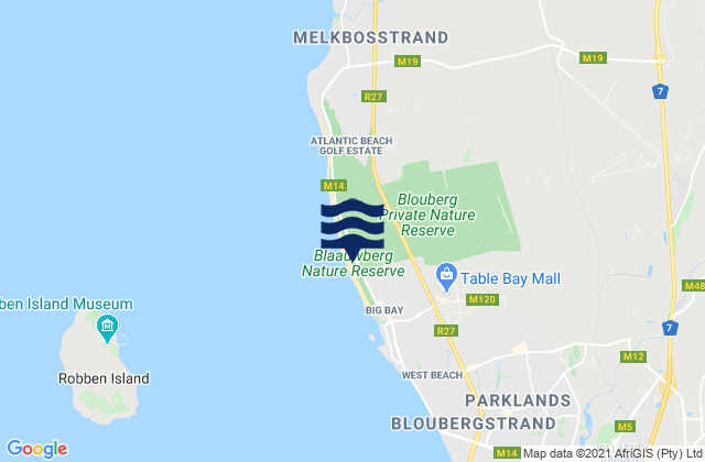 Carte des horaires des marées pour Eerste Steen, South Africa