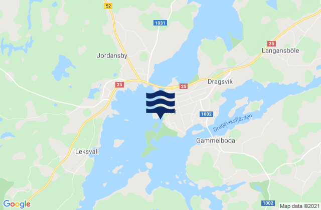 Carte des horaires des marées pour Ekenäs, Finland