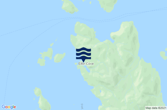 Carte des horaires des marées pour Elfin Cove, United States