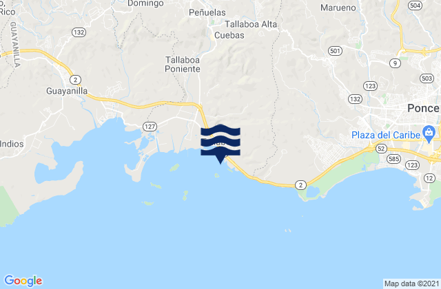 Carte des horaires des marées pour Encarnación Barrio, Puerto Rico