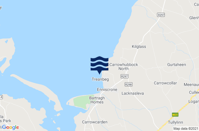 Carte des horaires des marées pour Enniscrone, Ireland