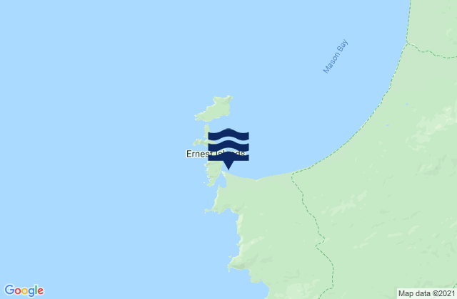 Carte des horaires des marées pour Ernest Islands, New Zealand