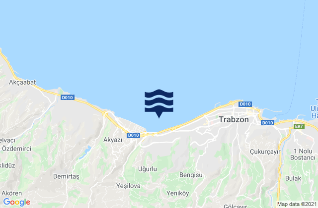 Carte des horaires des marées pour Esiroğlu, Turkey