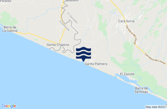 Carte des horaires des marées pour Estero Garita Palmera, El Salvador