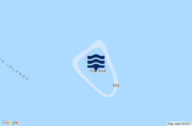 Carte des horaires des marées pour Ettal, Micronesia