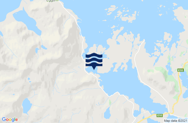 Carte des horaires des marées pour Evjen, Norway