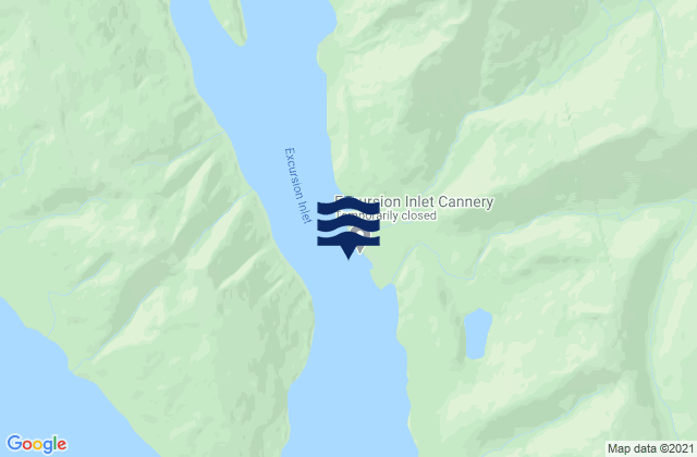 Carte des horaires des marées pour Excursion Inlet Entrance, United States