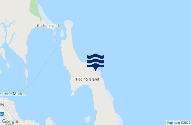 Carte des horaires des marées pour Facing Island, Australia