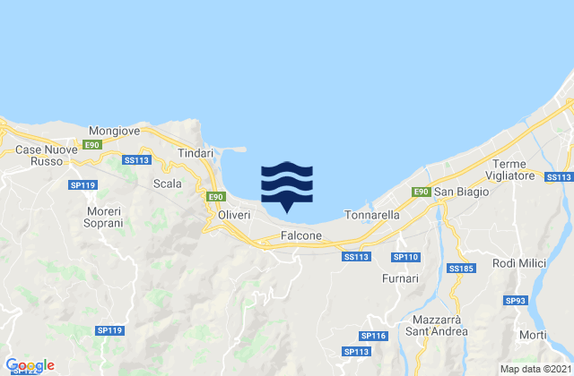 Carte des horaires des marées pour Falcone, Italy