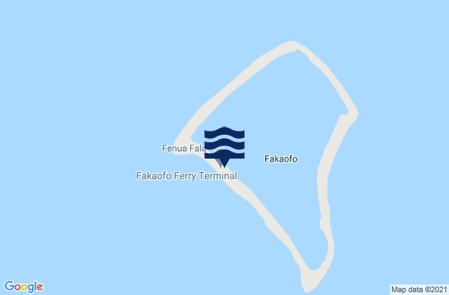 Carte des horaires des marées pour Fale old settlement, Tokelau