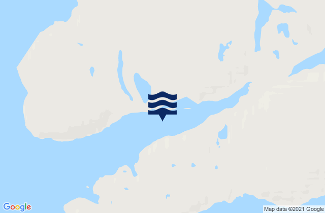 Carte des horaires des marées pour False Strait, Canada