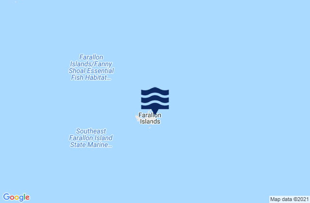 Carte des horaires des marées pour Farallon Island, United States