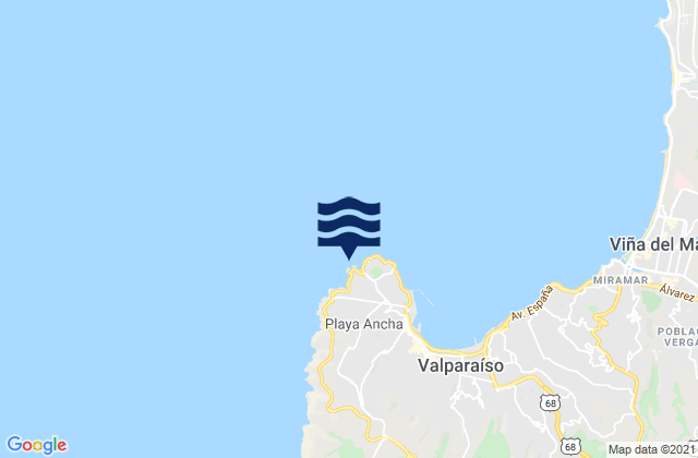 Carte des horaires des marées pour Faro Punta Ángeles, Chile
