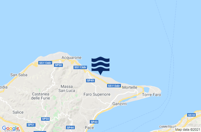 Carte des horaires des marées pour Faro Superiore, Italy