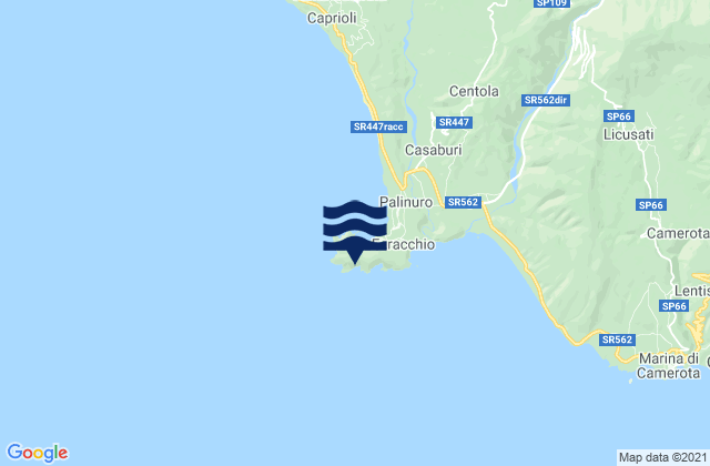 Carte des horaires des marées pour Faro di Capo Palinuro, Italy