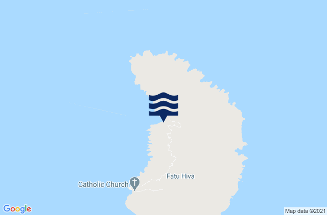 Carte des horaires des marées pour Fatu-Hiva, French Polynesia