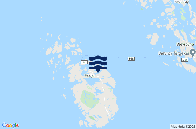 Carte des horaires des marées pour Fedje, Norway