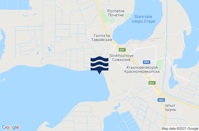 Carte des horaires des marées pour Filatovka, Ukraine