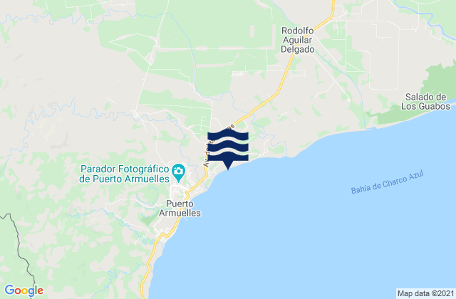 Carte des horaires des marées pour Finca Blanco, Panama