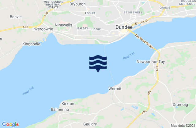 Carte des horaires des marées pour Firth of Tay, United Kingdom