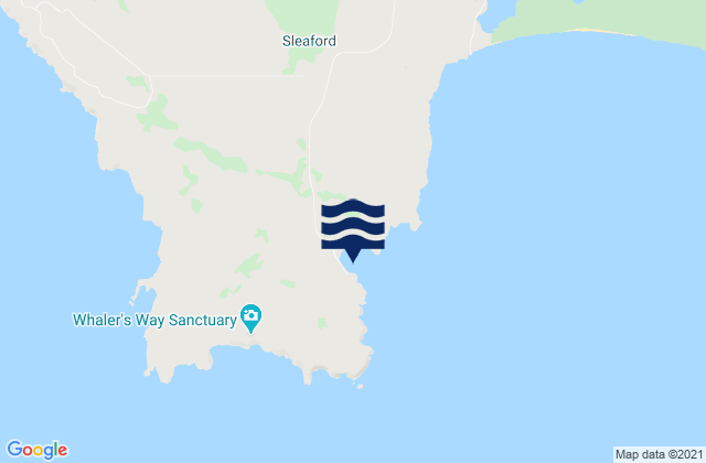 Carte des horaires des marées pour Fisheries Bay, Australia