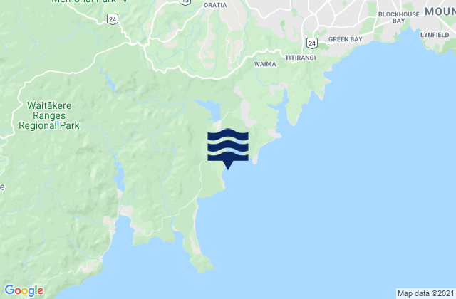 Carte des horaires des marées pour Fletcher Bay, New Zealand