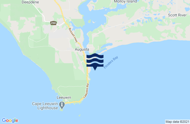 Carte des horaires des marées pour Flinders Bay, Australia